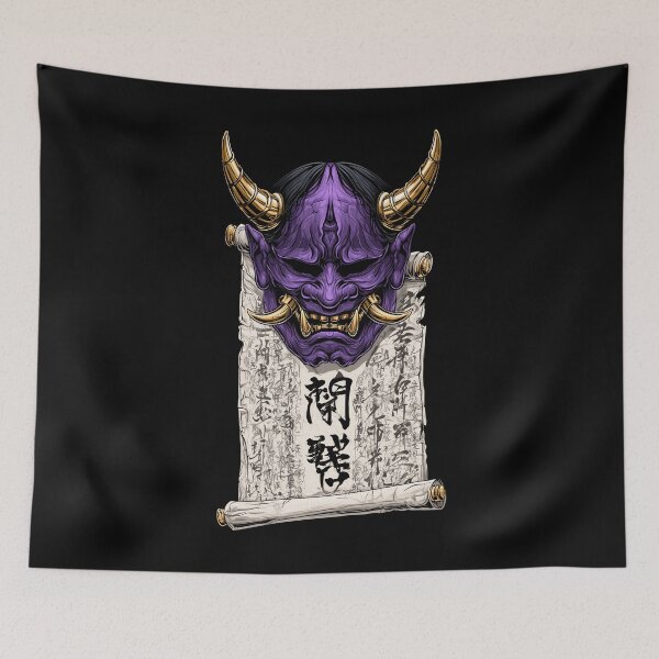 Item preview, Purple Oni Mask Ancient Scroll designed and sold by Nihonify.
