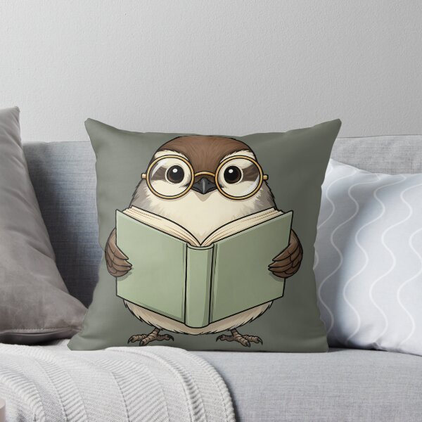 Item preview, Reading Bird, Scholarly Bird designed and sold by WrenAndWhimsy.