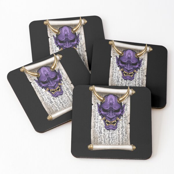 Item preview, Purple Oni Mask Ancient Scroll designed and sold by Nihonify.