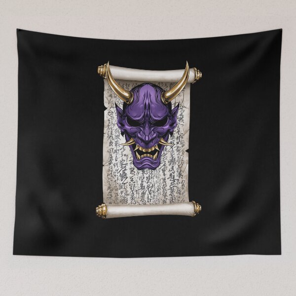 Item preview, Purple Oni Mask Ancient Scroll designed and sold by Nihonify.