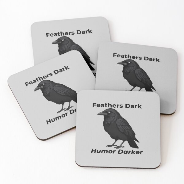 Item preview, Feathers Dark Humor Darker, Dark Humor Crow designed and sold by WrenAndWhimsy.