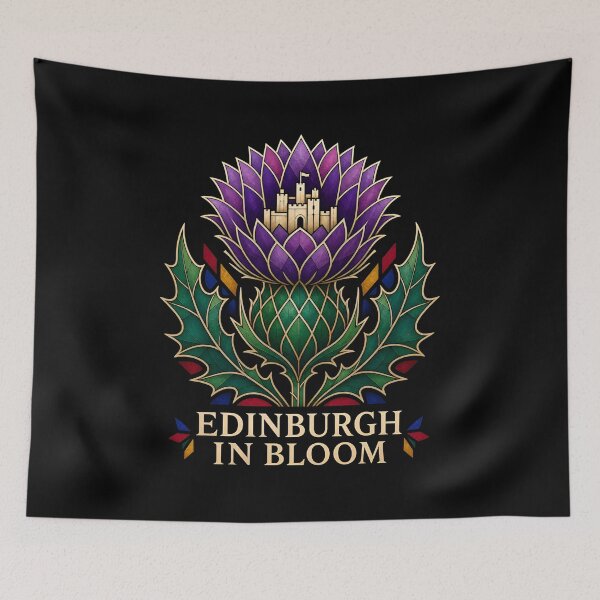 Item preview, Edinburgh in Bloom – Jewel-Toned Castle Thistle designed and sold by Fenay Designs.