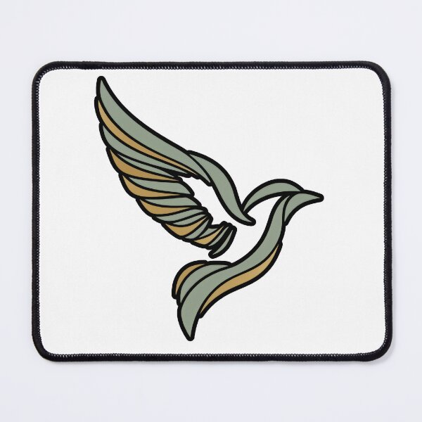 Item preview, Minimal Modern Bird Art, Sage and Tan Nature Illustration designed and sold by WrenAndWhimsy.