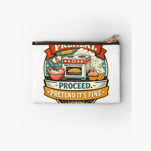 Item preview, Preheat Proceed Pretend It's Fine Retro Baking Design designed and sold by OrbitLabs.