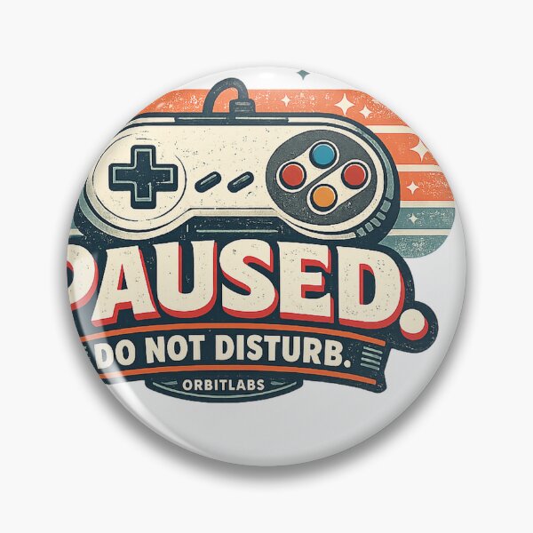Item preview, Paused Do Not Disturb Retro Gaming Design designed and sold by OrbitLabs.