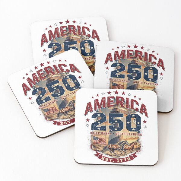 Item preview, America 250 Outer Banks North Carolina Semiquincentennial 1776 - 2026 Vintage Flag Lighthouse v4 designed and sold by DarylWelsh2024.