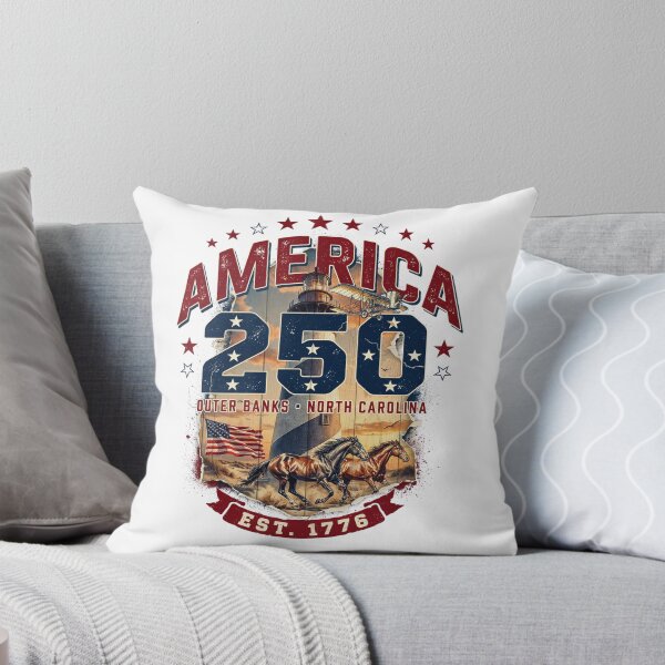 Item preview, America 250 Outer Banks North Carolina Semiquincentennial 1776 - 2026 Vintage Flag Lighthouse v4 designed and sold by DarylWelsh2024.