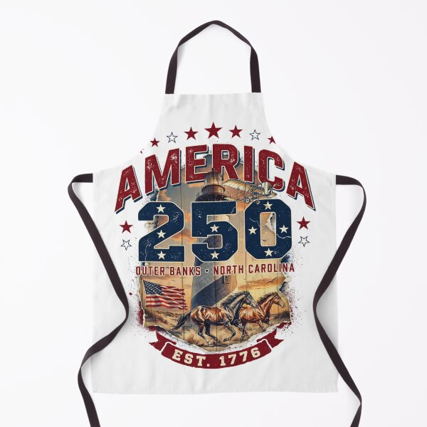 Item preview, America 250 Outer Banks North Carolina Semiquincentennial 1776 - 2026 Vintage Flag Lighthouse v4 designed and sold by DarylWelsh2024.