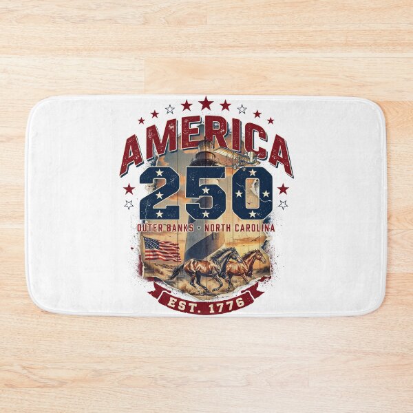 Item preview, America 250 Outer Banks North Carolina Semiquincentennial 1776 - 2026 Vintage Flag Lighthouse v4 designed and sold by DarylWelsh2024.