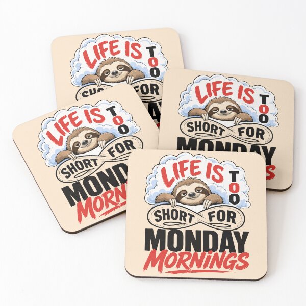 Item preview, Cute Sloth Monday Morning Art Print designed and sold by Nadiename.