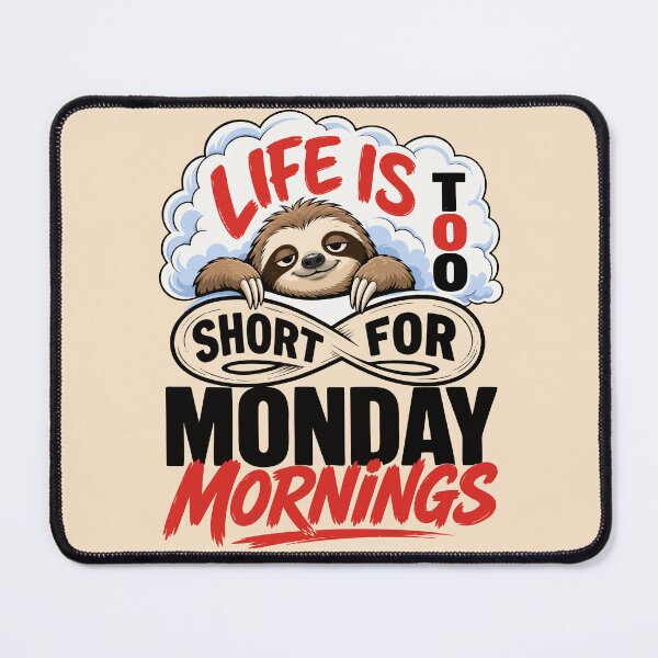 Item preview, Cute Sloth Monday Morning Art Print designed and sold by Nadiename.