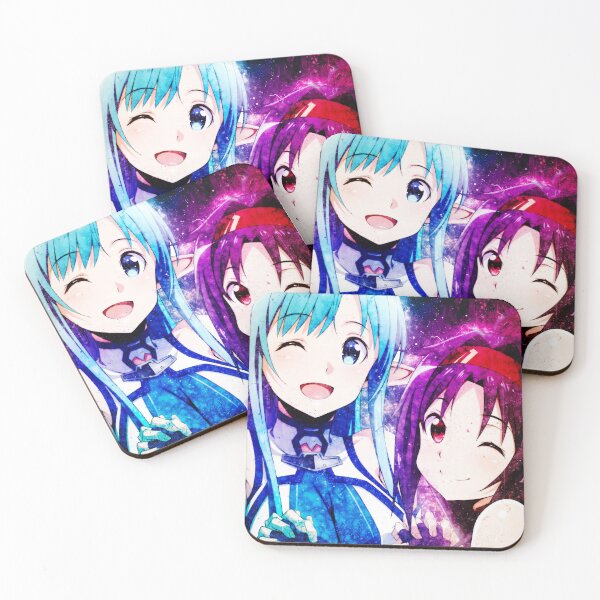 Item preview, Yuuki Sword Art Online Cheerful Blue Purple Duo Moment designed and sold by mildaclairmo.