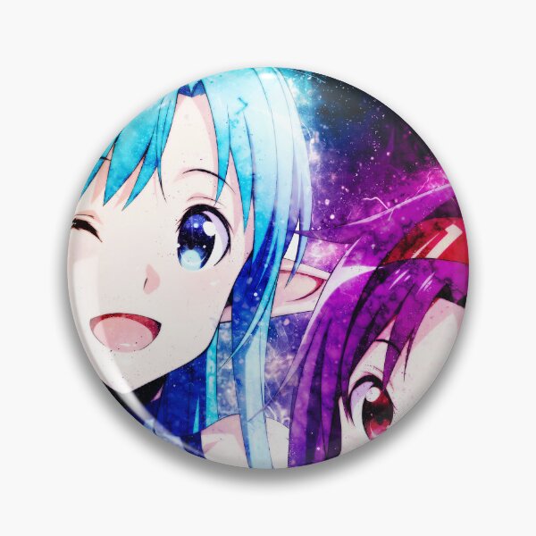 Item preview, Yuuki Sword Art Online Cheerful Blue Purple Duo Moment designed and sold by mildaclairmo.