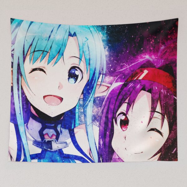 Item preview, Yuuki Sword Art Online Cheerful Blue Purple Duo Moment designed and sold by mildaclairmo.