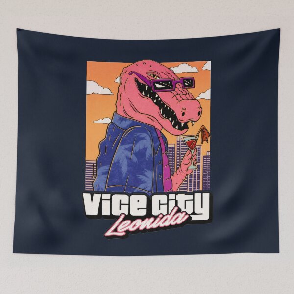 Item preview, Cool Gator in Hawaiian Shirt - Miami Sunset Vibe Art designed and sold by Billy Morfo™.