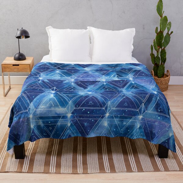 Item preview, Celestial Blue Geometric Triangles Starfield Sacred Geometry designed and sold by Sheoutthere.