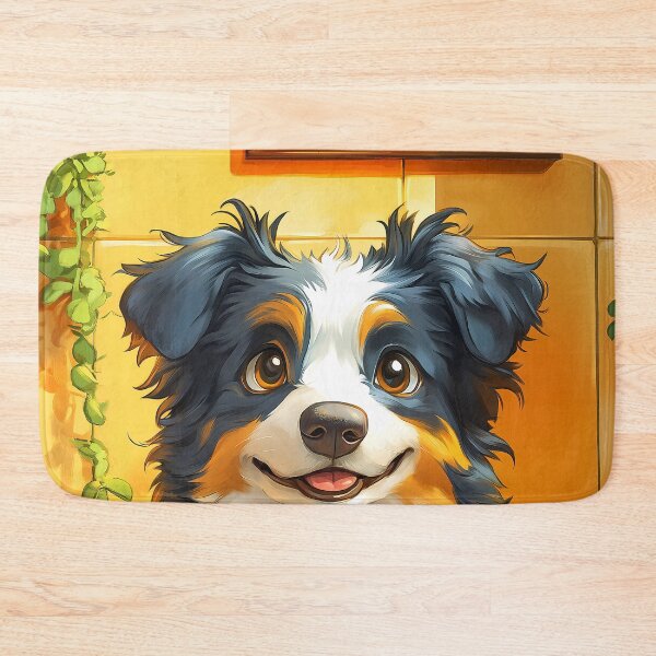 Item preview, Border Collie Dog Newspaper Reader Bathroom Cozy Puppy designed and sold by mildaclairmo.