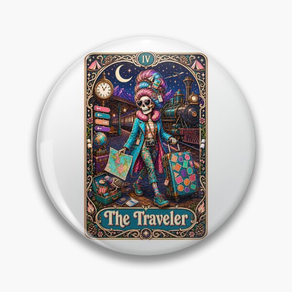 Item preview, Funny Tarot Skeleton - The Traveler designed and sold by Travelslightly.