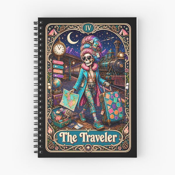 Item preview, Funny Tarot Skeleton - The Traveler designed and sold by Travelslightly.