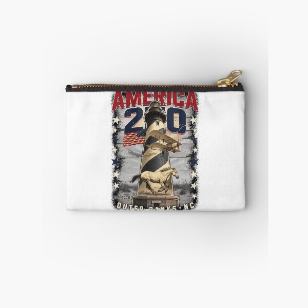 Item preview, America 250 Outer Banks North Carolina Semiquincentennial 1776 - 2026 Vintage Flag Lighthouse v5 designed and sold by DarylWelsh2024.