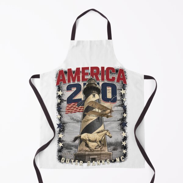 Item preview, America 250 Outer Banks North Carolina Semiquincentennial 1776 - 2026 Vintage Flag Lighthouse v5 designed and sold by DarylWelsh2024.