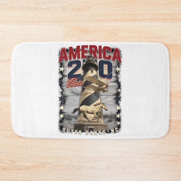 Item preview, America 250 Outer Banks North Carolina Semiquincentennial 1776 - 2026 Vintage Flag Lighthouse v5 designed and sold by DarylWelsh2024.