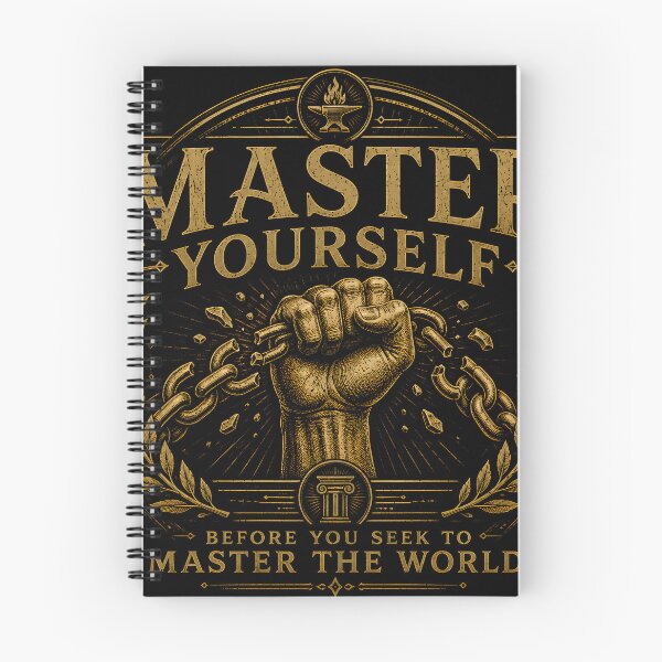 Item preview, Master Yourself | Self-Mastery & Discipline Vintage Engraving designed and sold by INNER FORGE.
