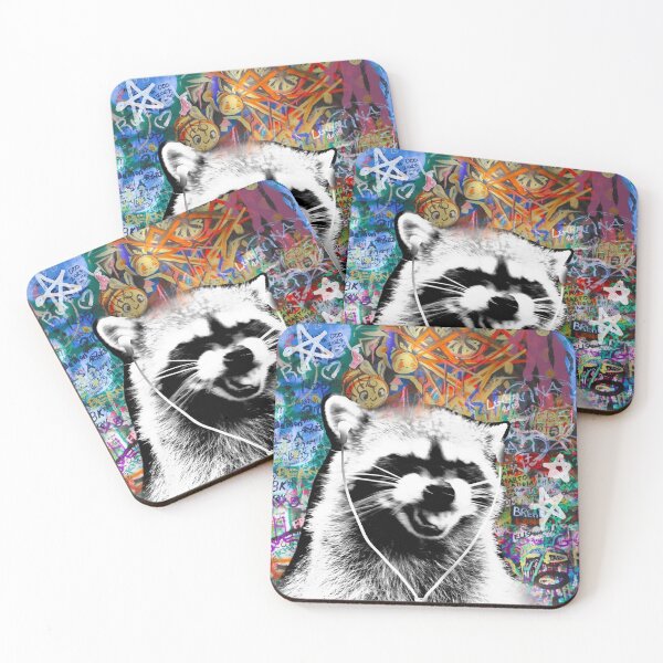 Item preview, Cool Contemporary Graffiti Raccoon Poster designed and sold by CloGlo.