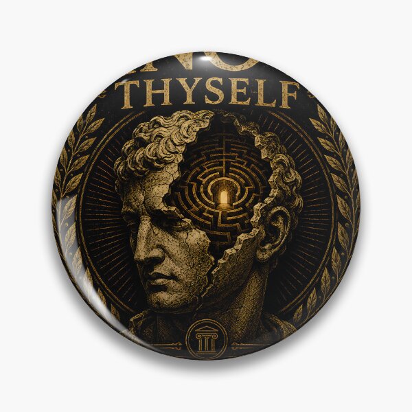 Item preview, Know Thyself | Ancient Greek Philosophy | Self-Mastery Vintage Engraving designed and sold by INNER FORGE.