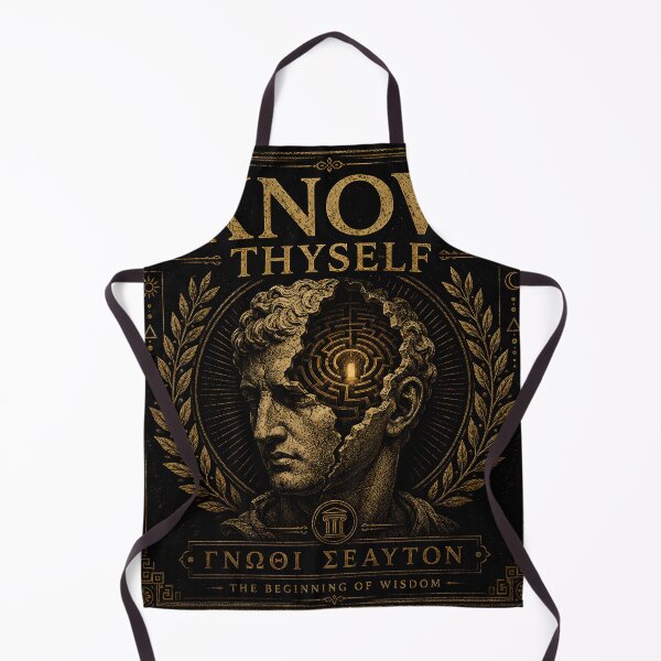 Item preview, Know Thyself | Ancient Greek Philosophy | Self-Mastery Vintage Engraving designed and sold by INNER FORGE.