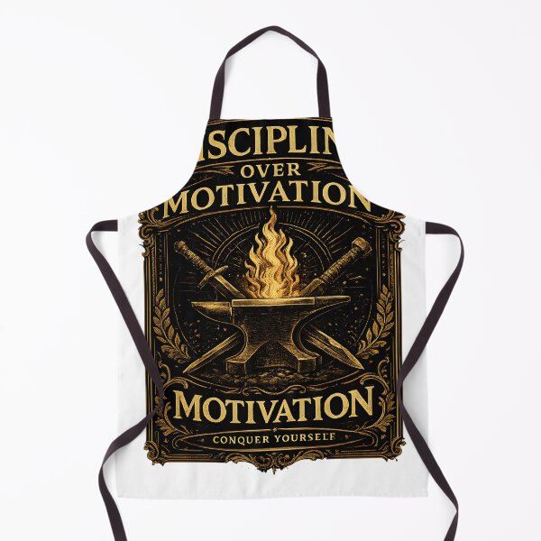 Item preview, Discipline Over Motivation | Self-Mastery Vintage Forge Design designed and sold by INNER FORGE.