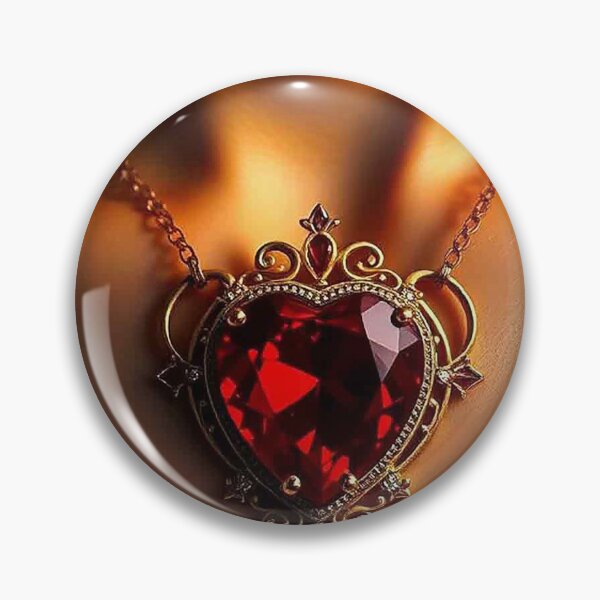 Item preview, Luxury Red Heart Ruby Necklace Design designed and sold by MFMart.
