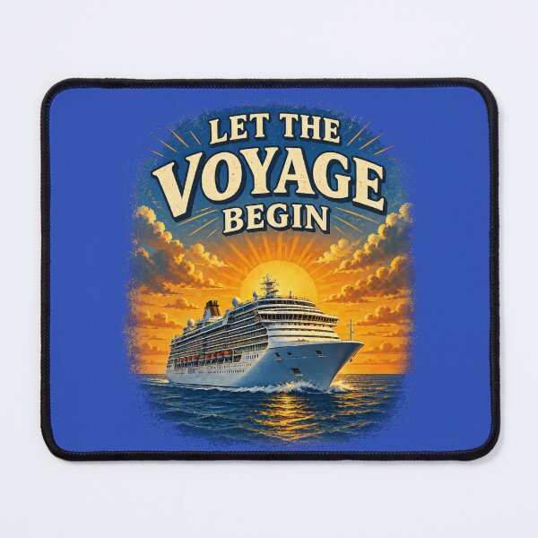 Item preview, Let The Voyage Begin – Cruise Ship Sunset Travel Adventure Design designed and sold by Alpine-Ink.
