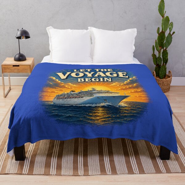 Item preview, Let The Voyage Begin – Cruise Ship Sunset Travel Adventure Design designed and sold by Alpine-Ink.
