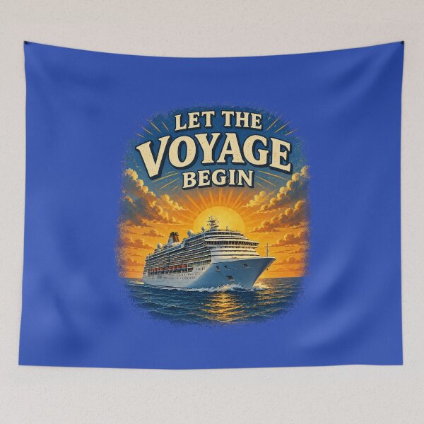 Item preview, Let The Voyage Begin – Cruise Ship Sunset Travel Adventure Design designed and sold by Alpine-Ink.