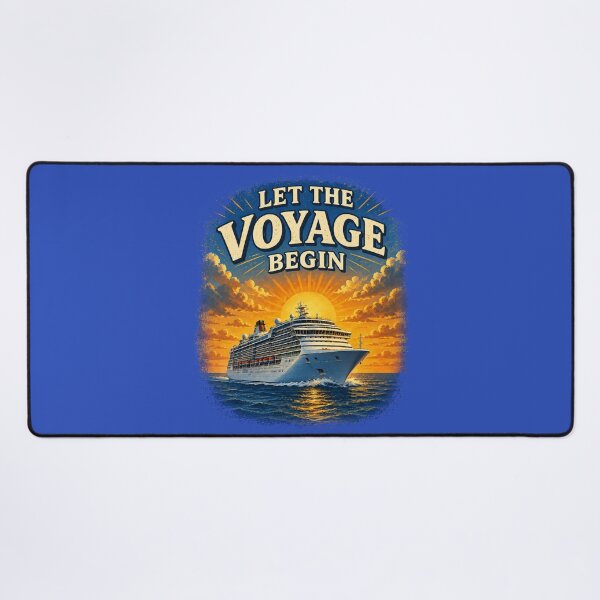 Item preview, Let The Voyage Begin – Cruise Ship Sunset Travel Adventure Design designed and sold by Alpine-Ink.