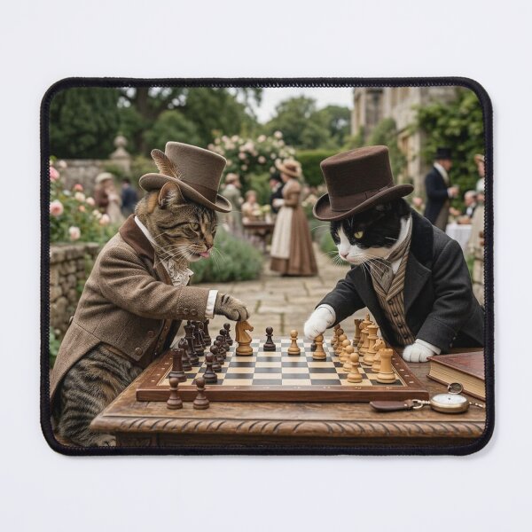 Item preview, Two Cats Playing Chess designed and sold by natureofnurture.