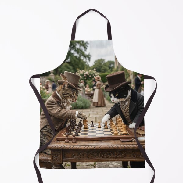 Item preview, Two Cats Playing Chess designed and sold by natureofnurture.