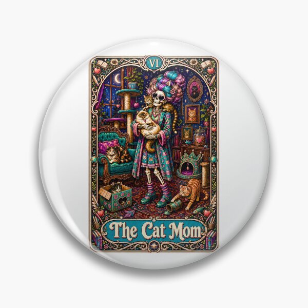 Item preview, Funny Tarot Skeleton - The Cat Mom designed and sold by Travelslightly.