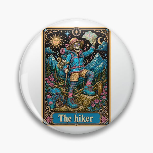Item preview, Funny Tarot Skeleton - The Hiker designed and sold by Travelslightly.