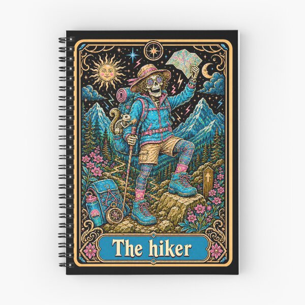 Item preview, Funny Tarot Skeleton - The Hiker designed and sold by Travelslightly.
