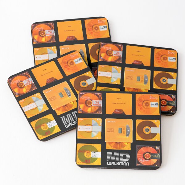 Item preview, MD Walk Man orange retro audio Minidisc designed and sold by jnxyz.