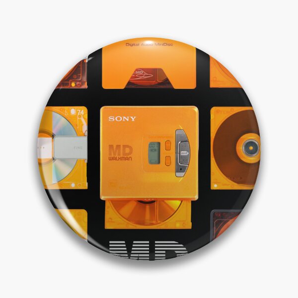 Item preview, MD Walk Man orange retro audio Minidisc designed and sold by jnxyz.
