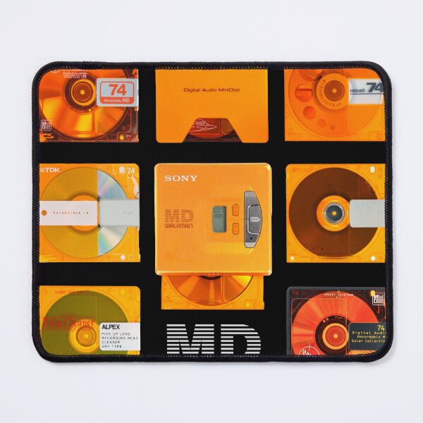 Item preview, MD Walk Man orange retro audio Minidisc designed and sold by jnxyz.