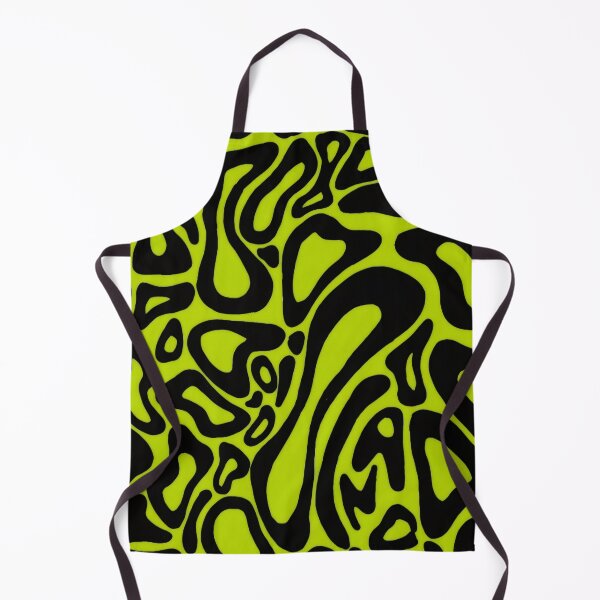 Item preview, Neon Lime & Black Lava Swirls - Retro Y2K Aesthetic Art designed and sold by Billy Morfo™.