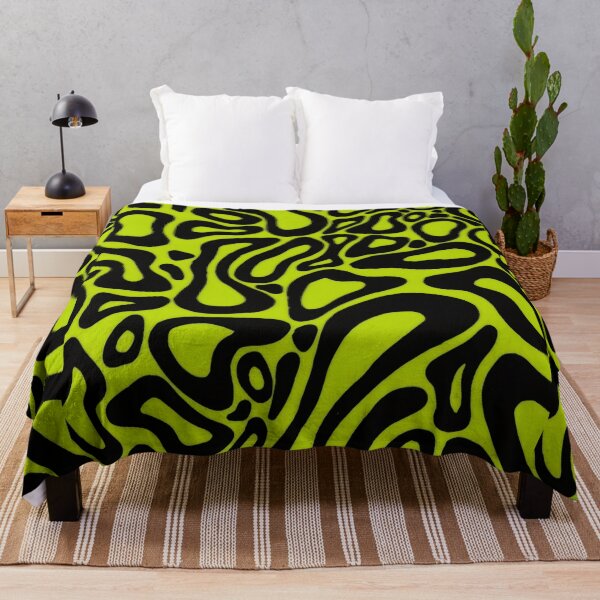Item preview, Neon Lime & Black Lava Swirls - Retro Y2K Aesthetic Art designed and sold by Billy Morfo™.