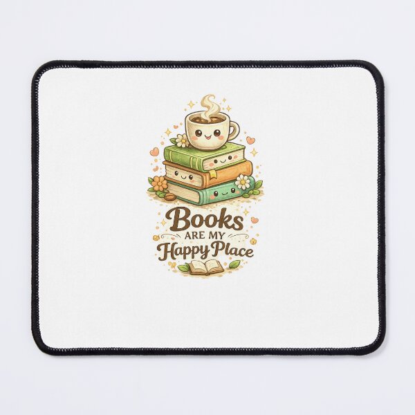 Item preview, Books Are My Happy Place | Cute Book Lover Reading T-Shirt designed and sold by ✨ Daily Vibe Studio ✨.