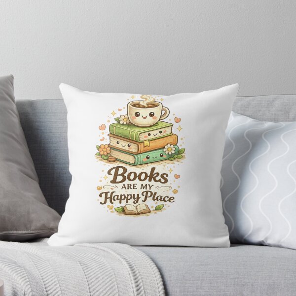Item preview, Books Are My Happy Place | Cute Book Lover Reading T-Shirt designed and sold by ✨ Daily Vibe Studio ✨.