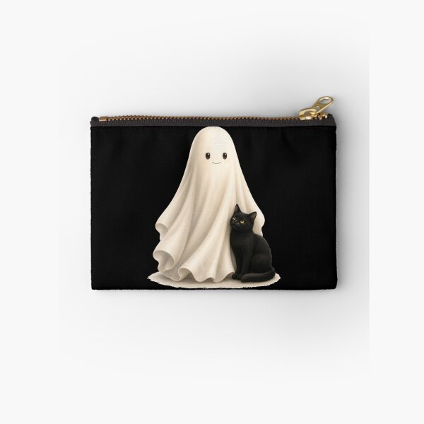 Item preview, Cute Ghost Black Cat Shirt | Cozy Halloween Gift designed and sold by Golden Ember Studio.