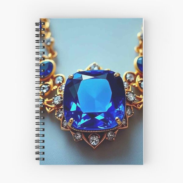 Item preview, Luxury Blue Sapphire Statement Pendant Necklace Design designed and sold by MFMart.